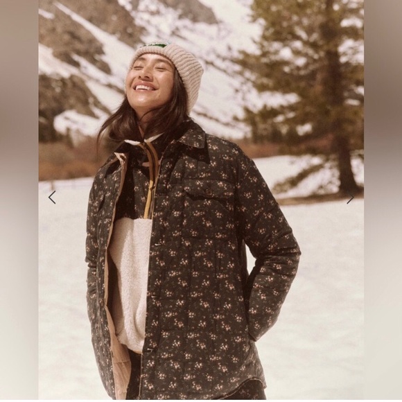 THE GREAT. Jackets & Blazers - NWT THE GREAT. Reversible Down Trapper Puffer Wilderness Floral & Pink